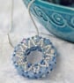 Opal Blue Beaded Wheel Pendant - Image 1
