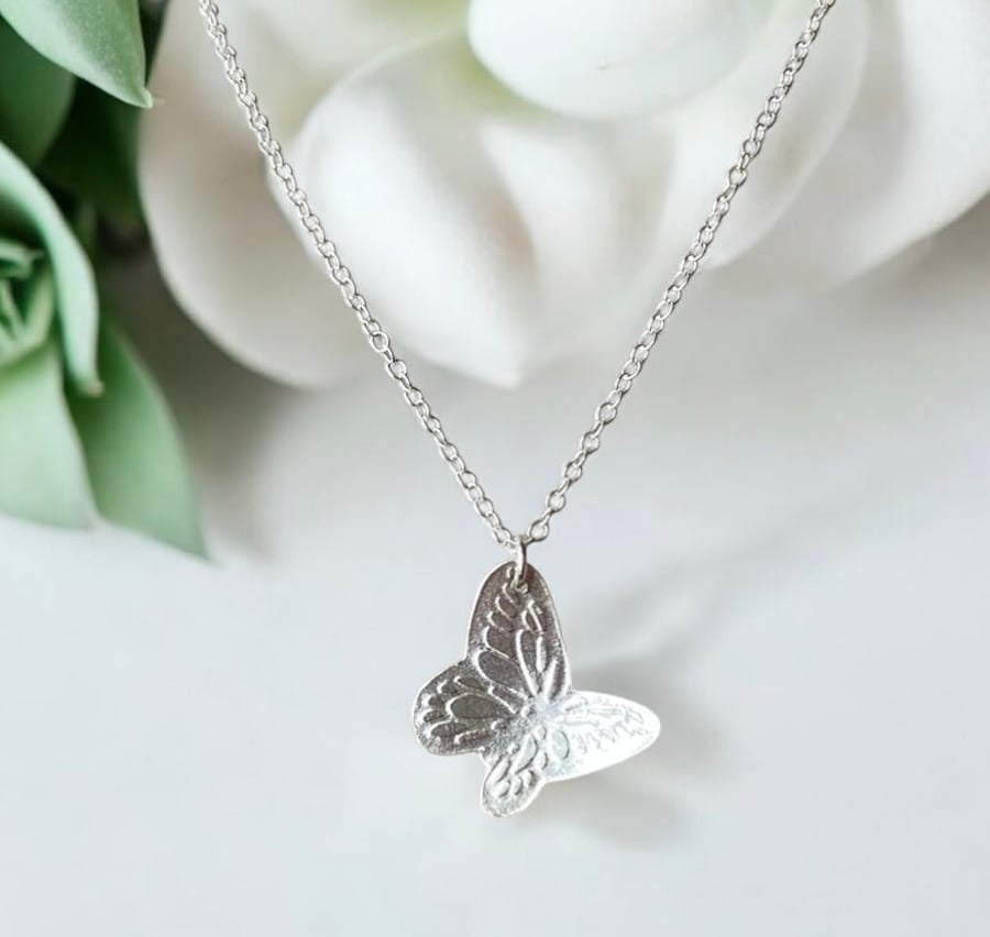 Silver Butterfly Necklace