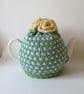 Tea cosy Tea cosie - bright spring tweed with roses - Image 5