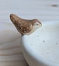 Very small ceramic ring dish with mini wren - Image 4