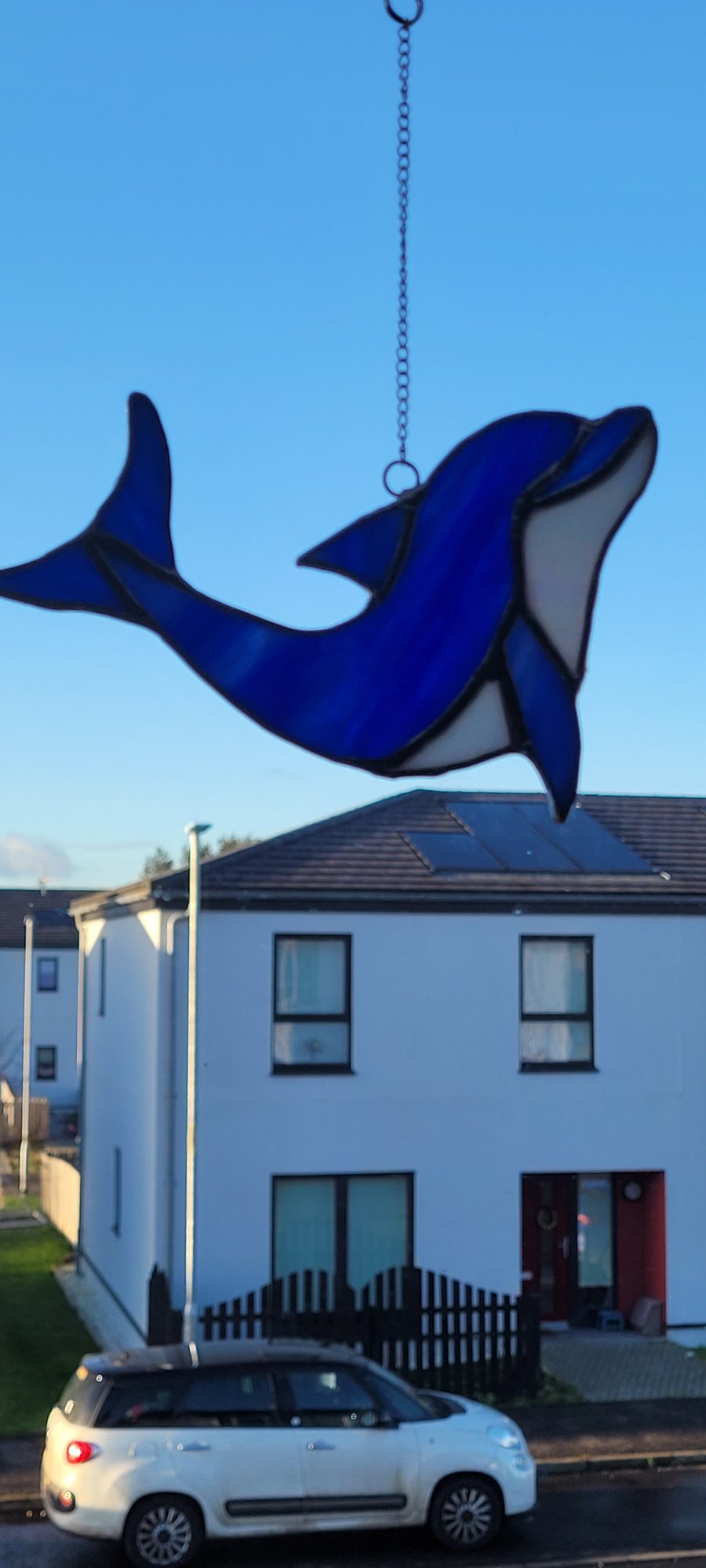 Stained glass dolphin 