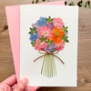 Real Pressed Flower Bouquet Card Birthday card For Wife For Mum For Women