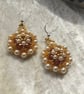 Pearly flower earrings  - Image 2