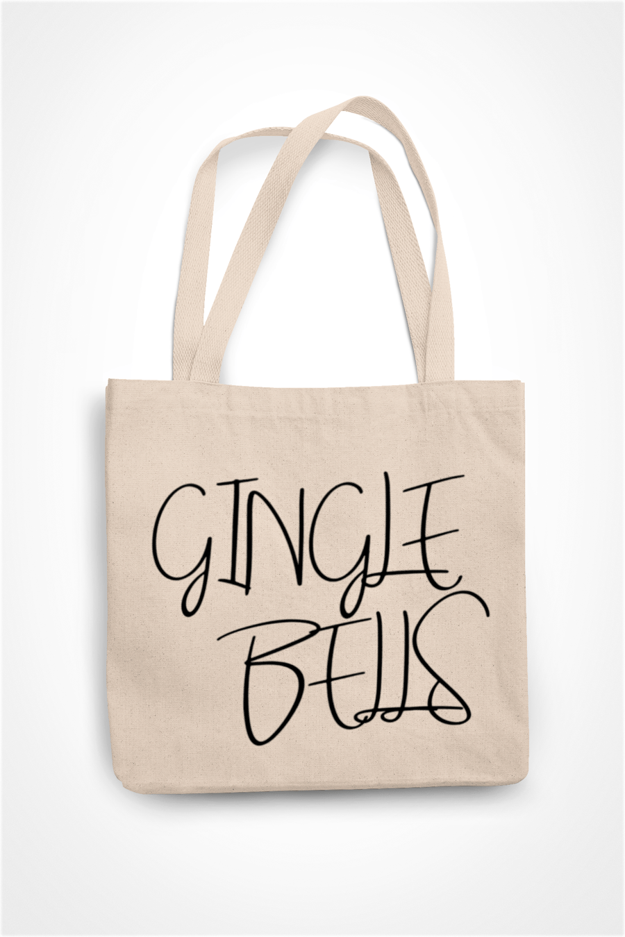 GINgel Bells Funny Christmas Tote Bag - Shopper Bag Gin Themed