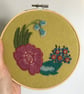 Summer Garden Hand Embroidered Wall Decoration 