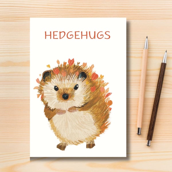 Blank card all occassions Hedgehog cute card blank card
