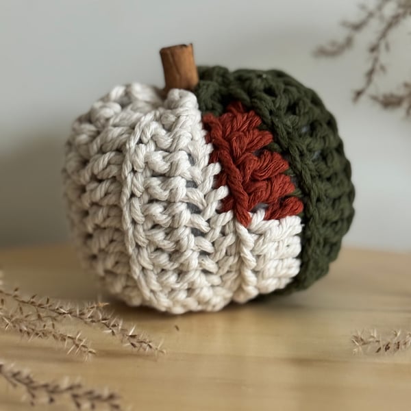 Zero Waste ‘Frankenstein’ Knitted Pumpkin 