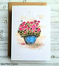 Geranium Blank Card - 3D, decoupage card, original art, birthday, thanks  - Image 7