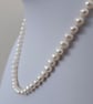 Freshwater Pearl Necklace with Heart Clasp in Sterling Silver - Image 1