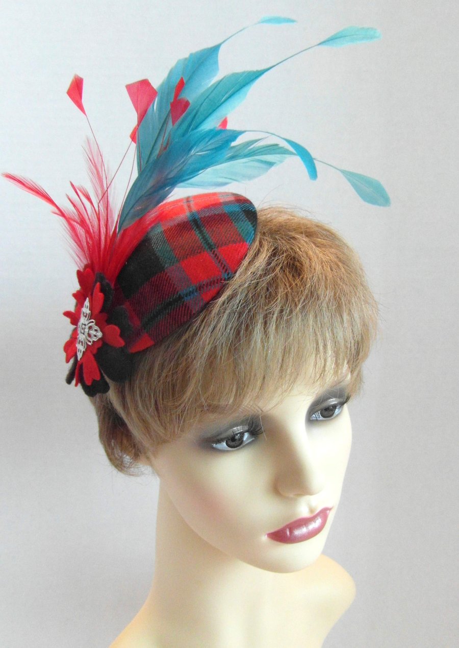 Sarah Tartan fascinator