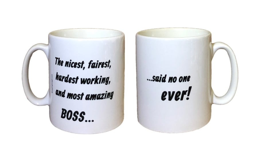 Funny Mug for the boss. Mugs for bosses, secret santa gifts