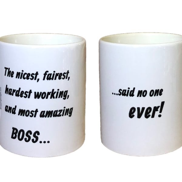 Funny Mug for the boss. Mugs for bosses, secret santa gifts