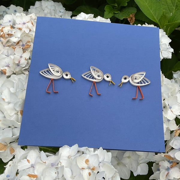 Quilled Seagulls Greetings Card