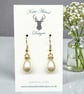 Charm Earrings - Gold Pearl Drop