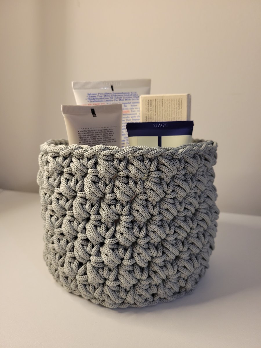 Round Crochet Basket