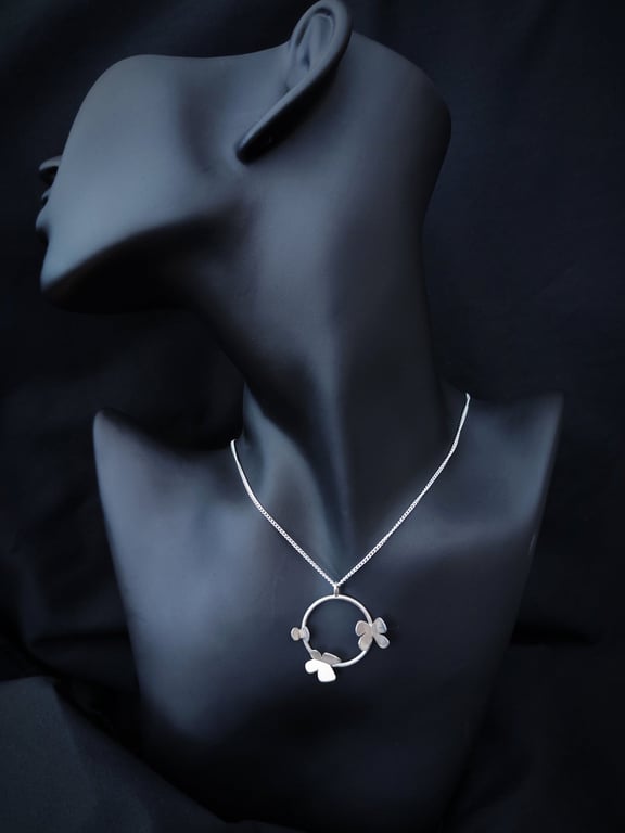 Silver butterfly pendant
