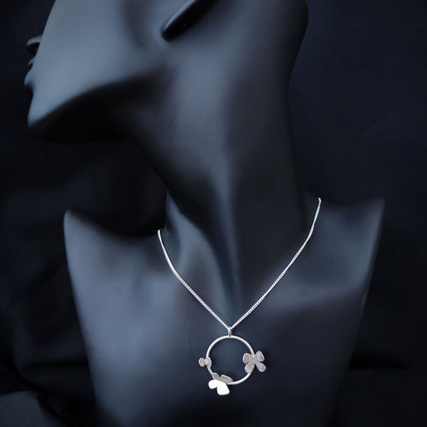 Silver butterfly pendant
