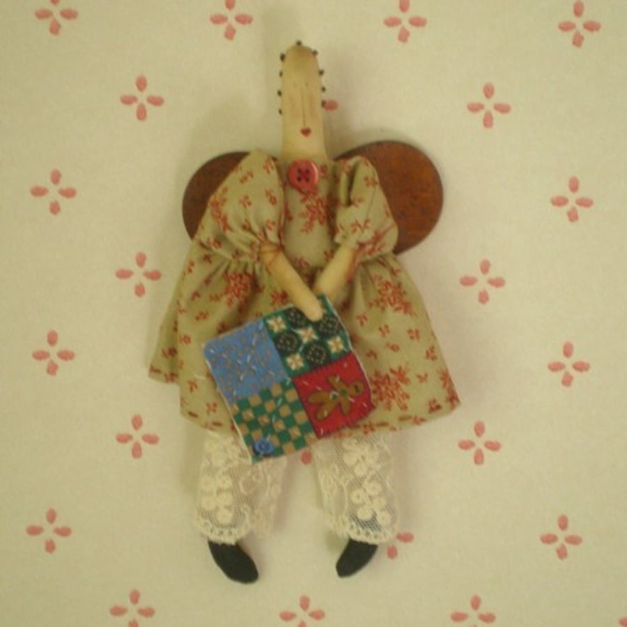 Homespun miniature angel