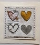 Four Little Wire Love Hearts Silver on Gold Handmade Artwork. How Lovely!!! XXX - Image 2
