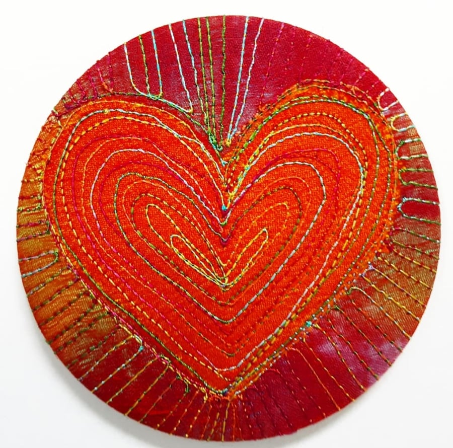 Large Pocket Mirror Handbag Accessories Colourful Free Machine Embroidery