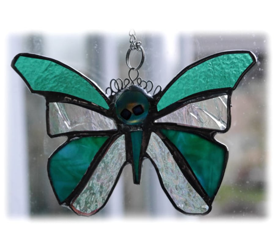 SOLD Birthstone Butterfly Suncatcher Stained Glass Emerald May