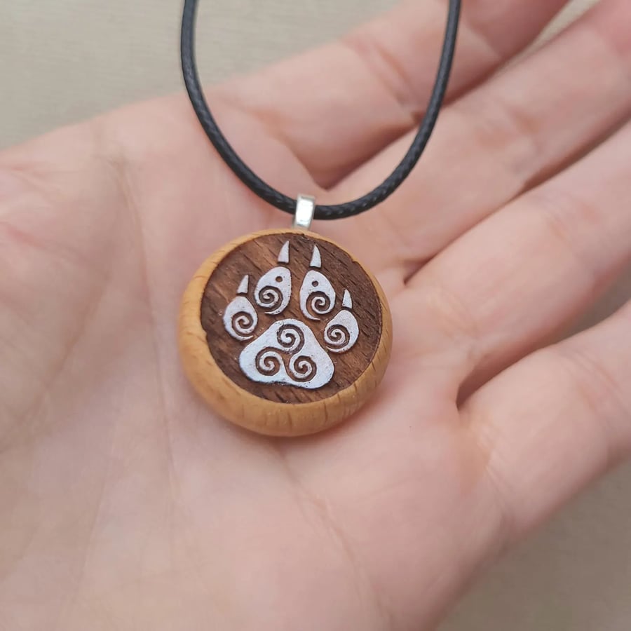 Celtic Bear Paw Pendant