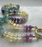 Fluorite & Banded Agate Hand Knotted Beaded Gemstone Necklace - Image 7