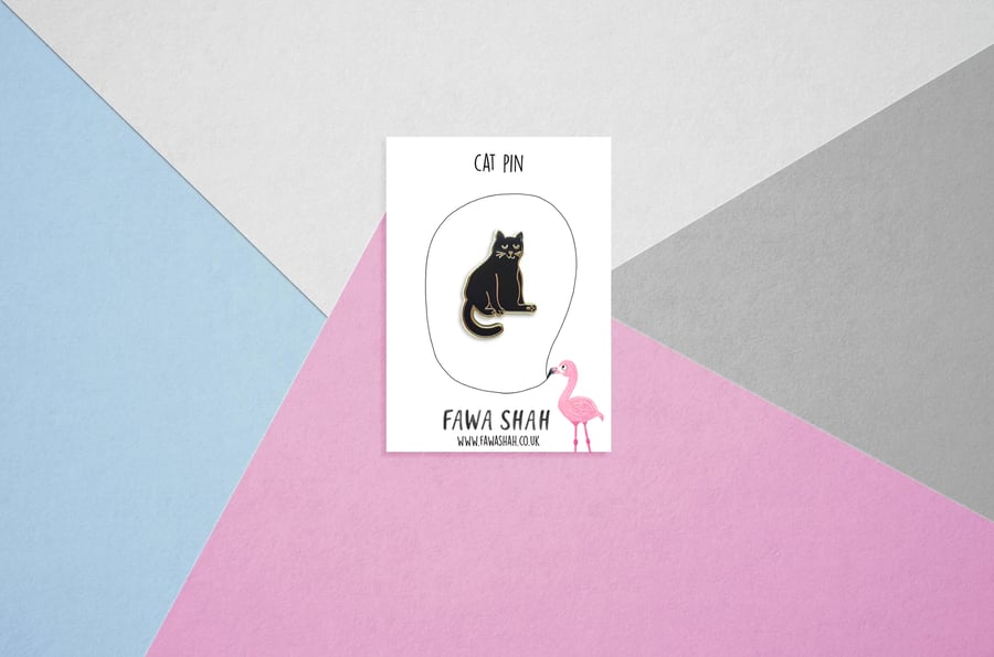 Black Cat pin - Hard Enamel Pin - Jewellery