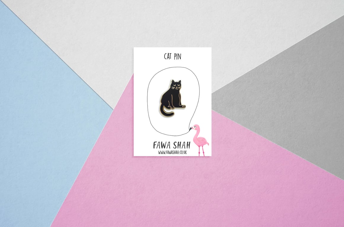 Black Cat pin - Hard Enamel Pin - Jewellery