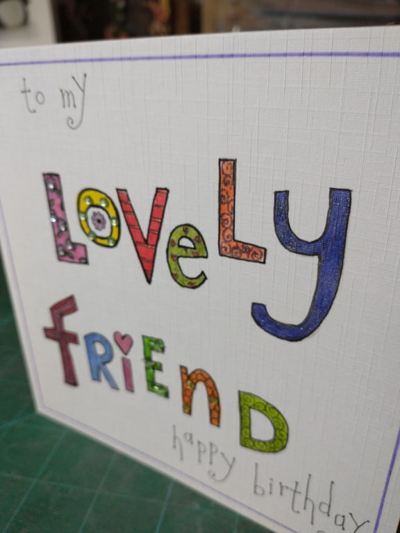Lovely friend birthday card