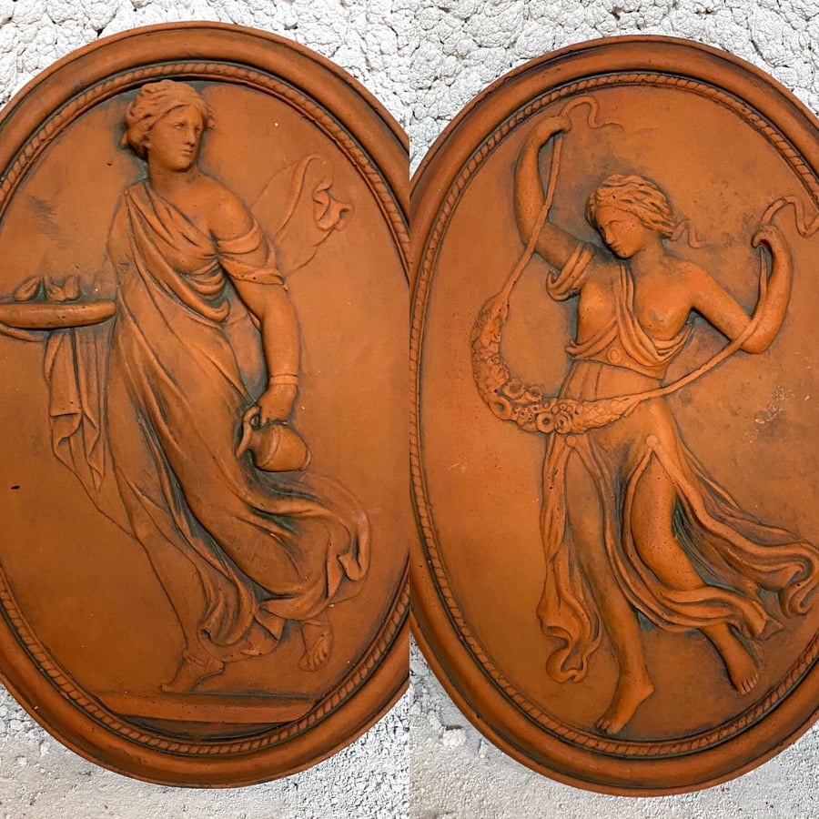 Greek Females - Set of 2 Plaques