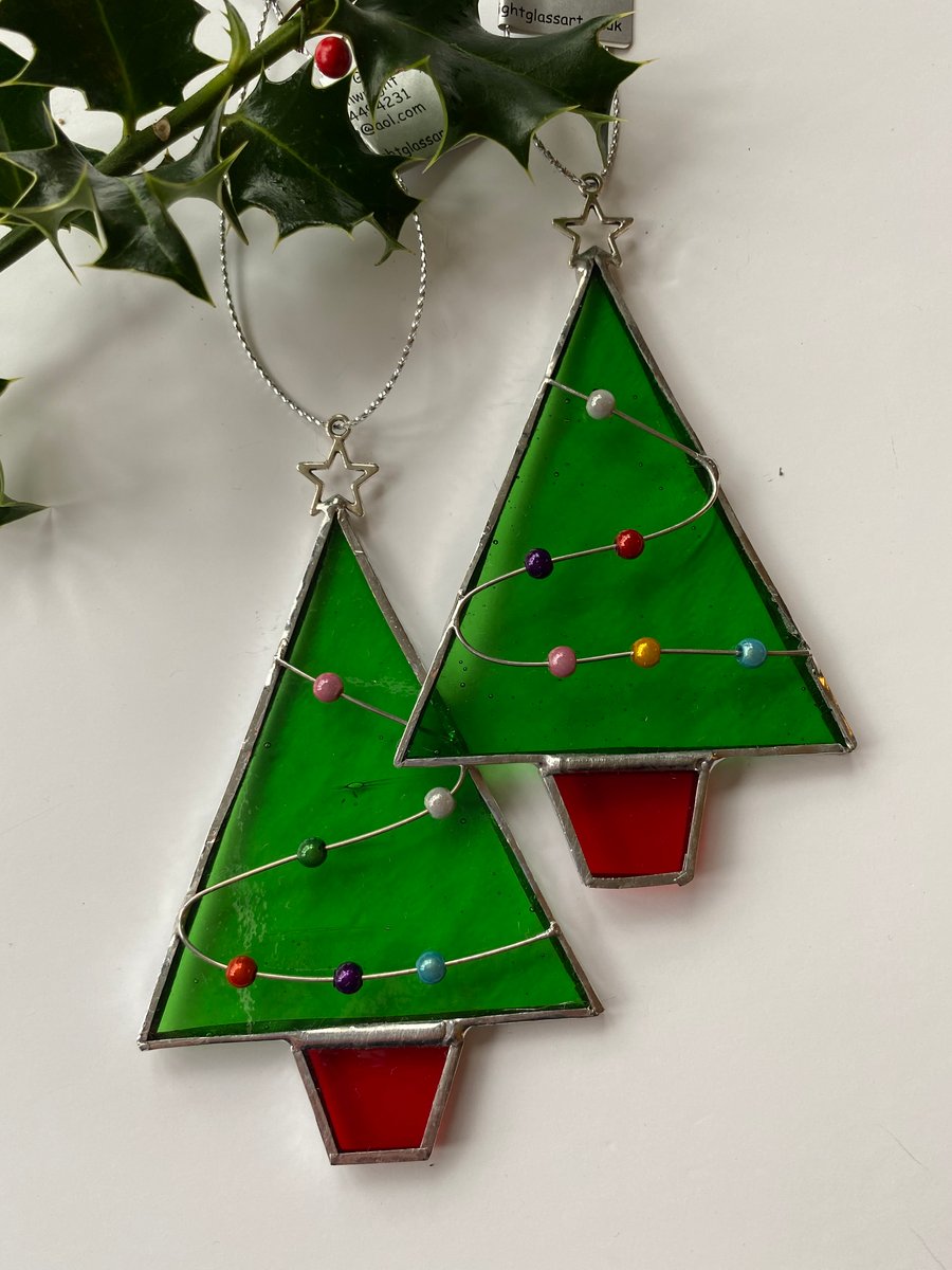 Glass bead christmas clearance decorations