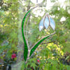 Stained Glass Snowdrop Suncatcher - Handmade Hanging Decoration