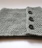 Cowl in Grey Aran Wool - Image 5