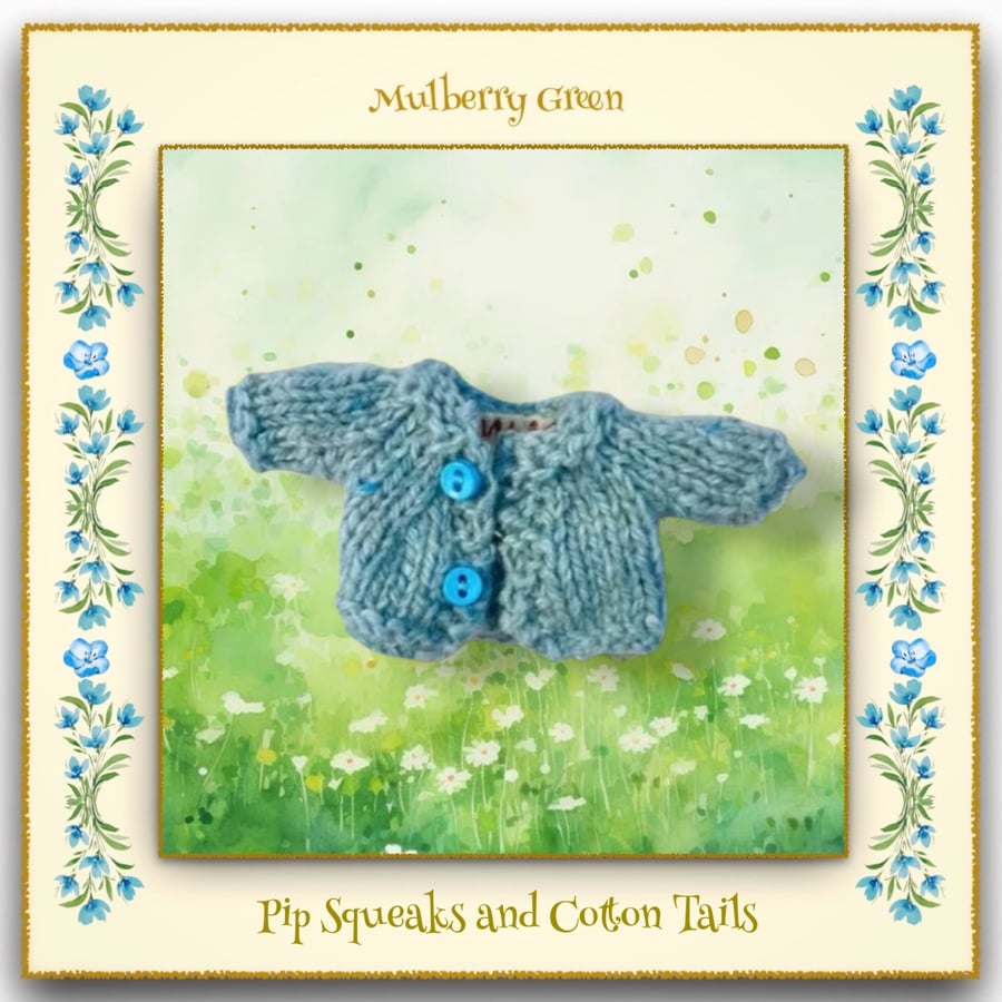 Pip Squeaks and Cotton Tails Blue Cardigan 