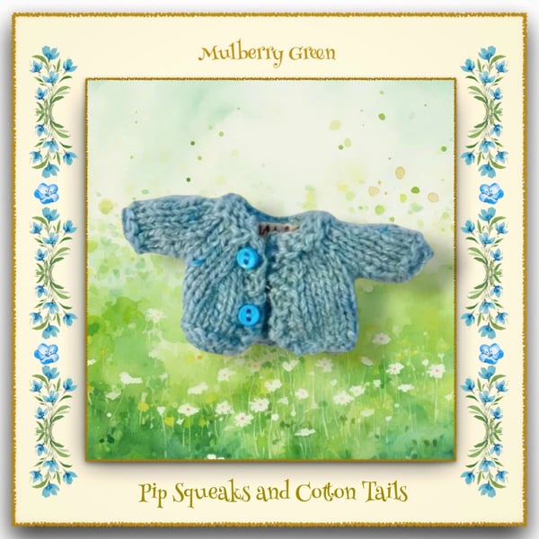 Pip Squeaks and Cotton Tails Blue Cardigan 