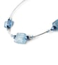 Pale Blue Fused Glass Necklace - Light Blue Necklace - Cornflower Blue Jewellery - Image 3