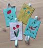 Pink Elasticated Bookmark with Embroidered Tulips - Image 8