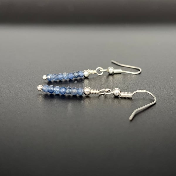 Sterling silver Sapphire drop earrings