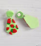 Strawberry statement stud and drop OR hook earrings TWO PAIRS AVAILABLE - Image 5
