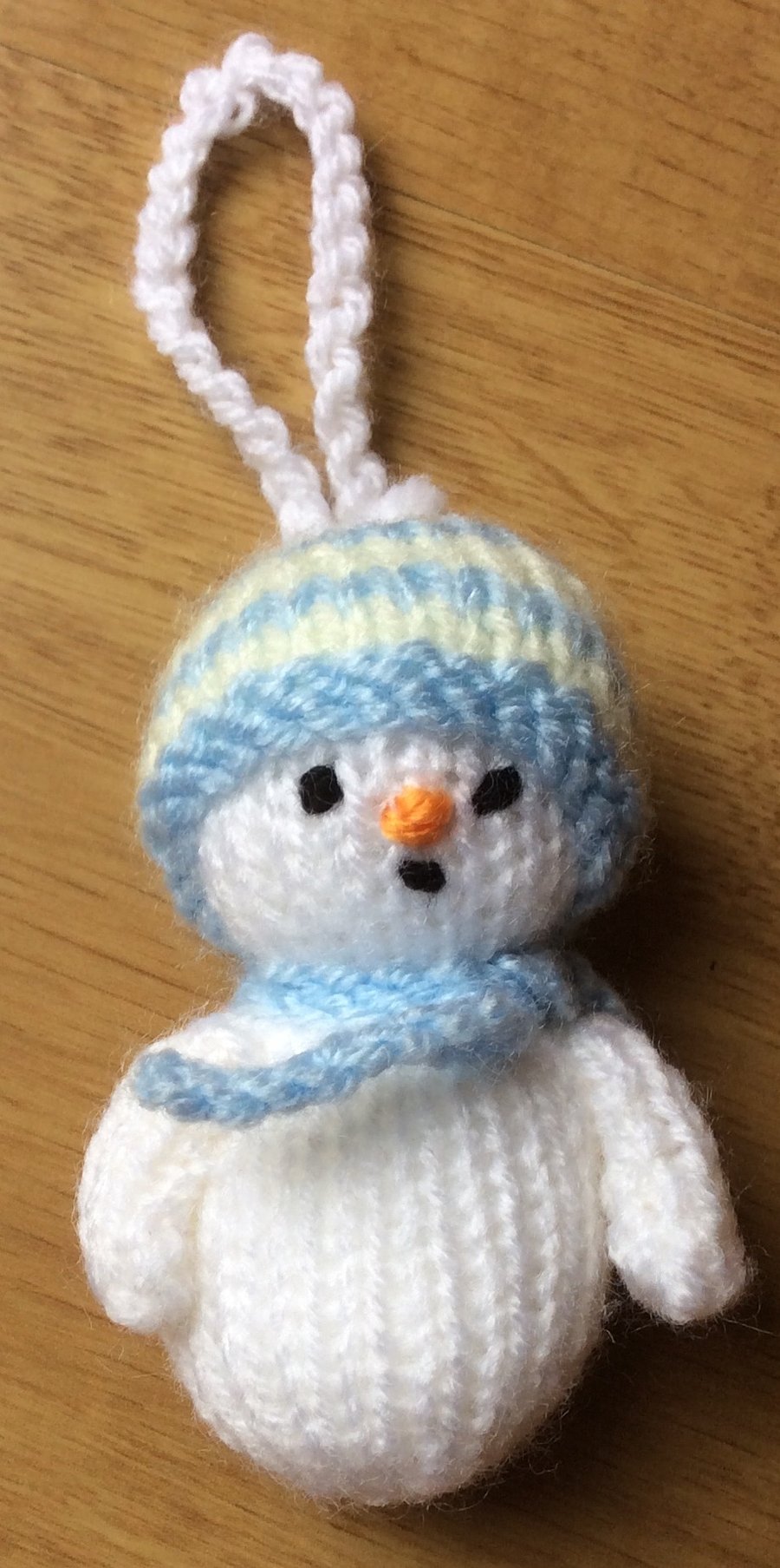 Knitted Snowman Christmas Tree Decoration