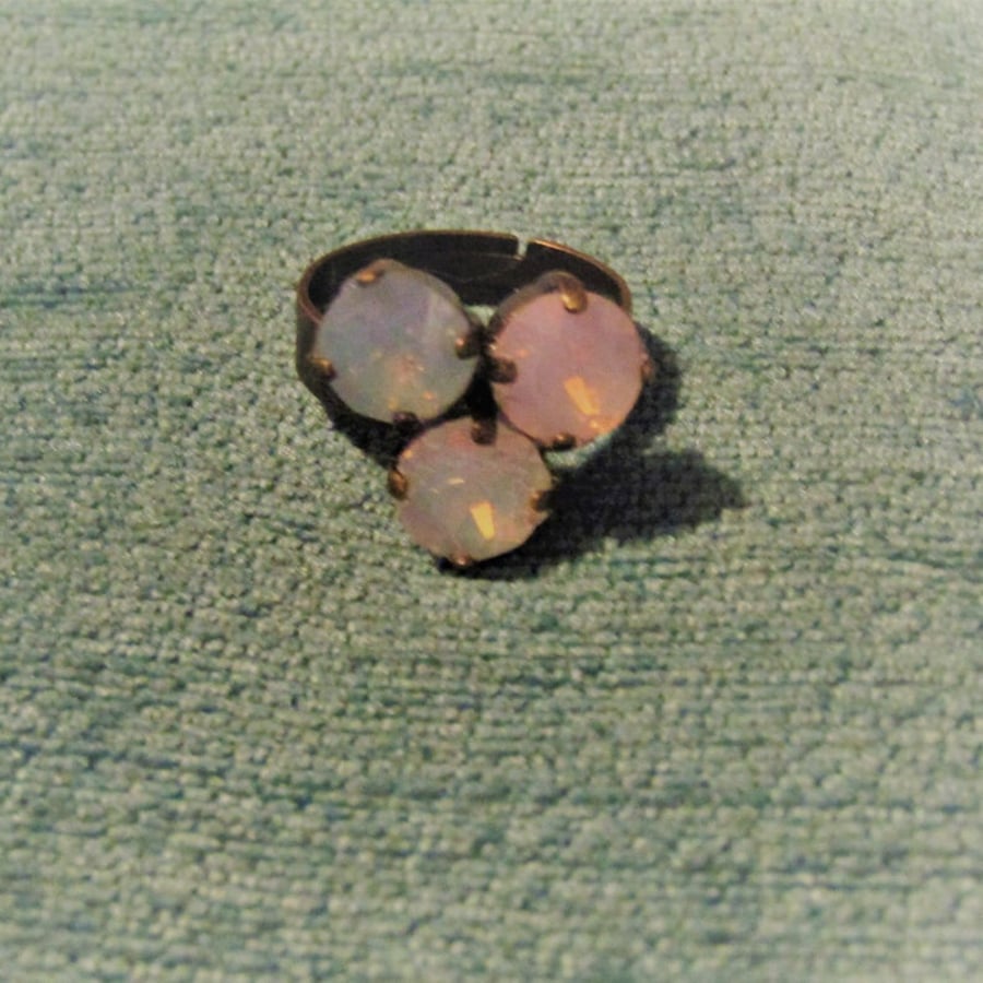 Swarovski 'Opals' Themed Adjustable Ring