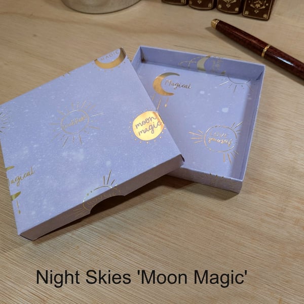A handmade, ultra-thin gift box - Night Skies 'Moon Magic'