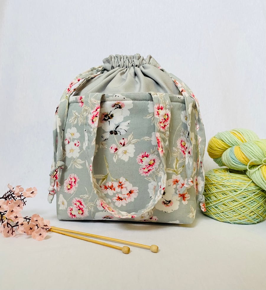 Knitting project bag Folksy