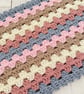Multicoloured Crochet Infinity Scarf - Handmade - Retro - Granny Stripe - Pink - Image 6