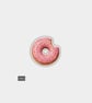 Funny Novelty Vinyl Sticker - Pink Doughnut