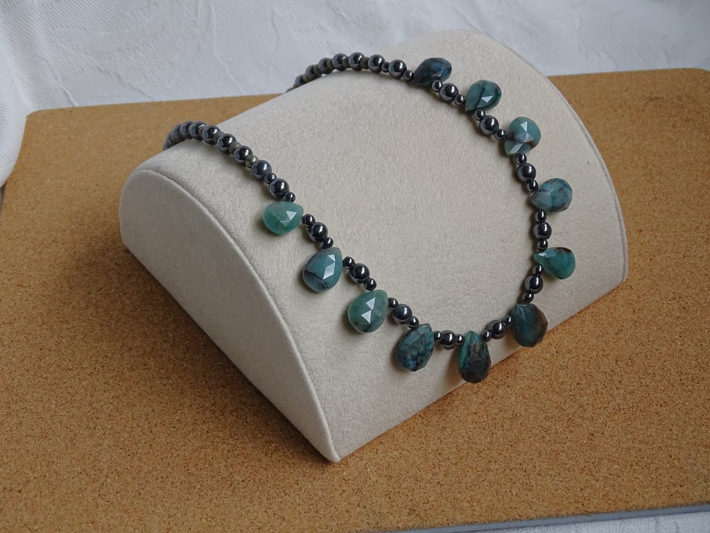 Chrysocolla Teardrop Necklace