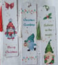 Set of 3 Handmade Gnome Christmas Bookmarks
