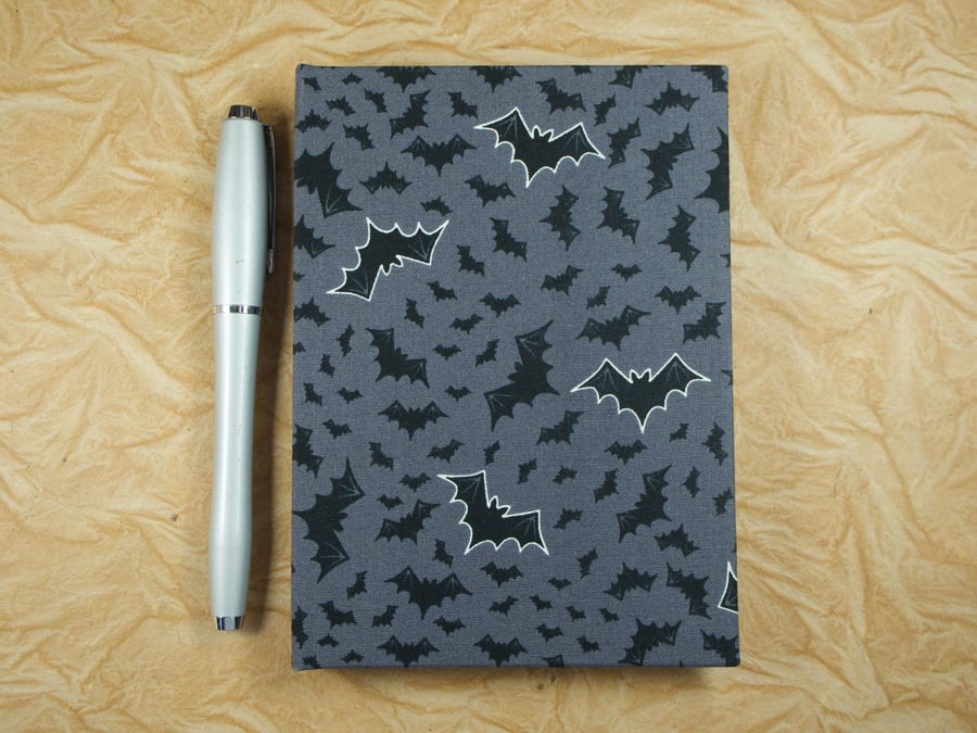 A6 Notebook with glow-in-the-dark bat cover