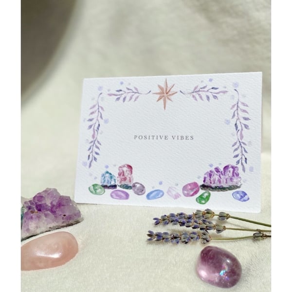 Magical Gemstone Greeting Card with Bio Glitter